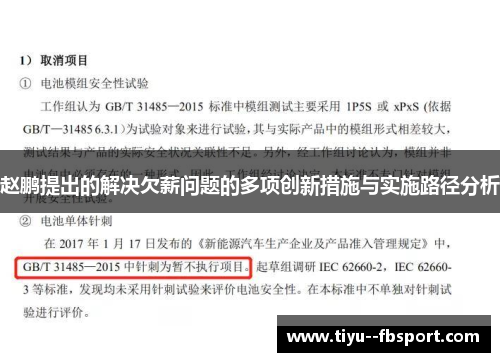 赵鹏提出的解决欠薪问题的多项创新措施与实施路径分析